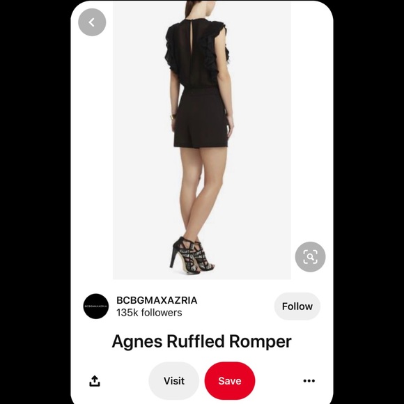 Black romper / jumpsuit by BCBG MaxAzria - Picture 5 of 7